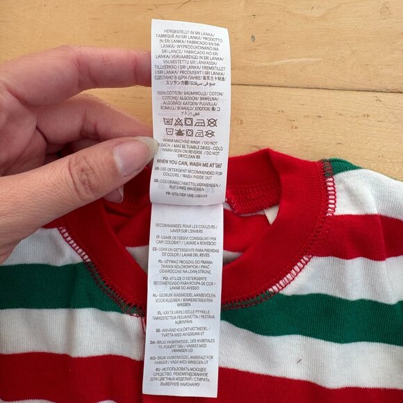 Mini Boden Lot of 2 Pajama Holiday Striped Christmas Unisex Size 4-5Y - Picture 3 of 8